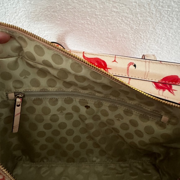 Kate Spade Grainy Vinyl Flamingo Tote Bag - Picture 6 of 7